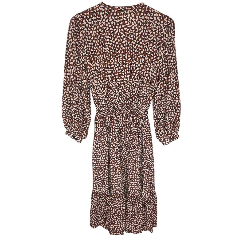 NWT TUCKER Women’s Silk Juliette Dress in Cinnamon Spots size XL - Picture 7 of 8